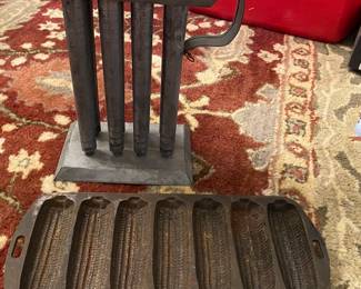 Candle mold and corn or corn bread pan