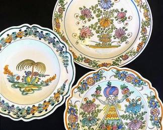 K.N. Skyros Greek Pottery Decorative Wall Hanging Plates 