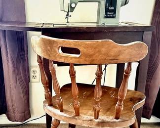 Sears Kenmore Sewing Machine w Table Chair
