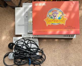 Karaoke DVD Player W Microphones And Catalog