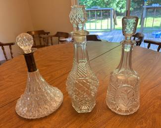 Beautiful cut glass decanters