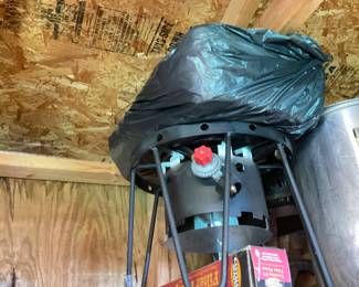 Outside storage building - Fish cooker