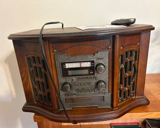 Wooden portable Radio with remote