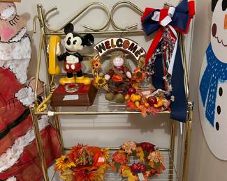 Flowers, Mickey Mouse, brass stand