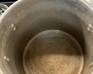Inside of stock pot