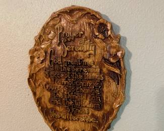 Resin Wall hanging of Serenity prayer