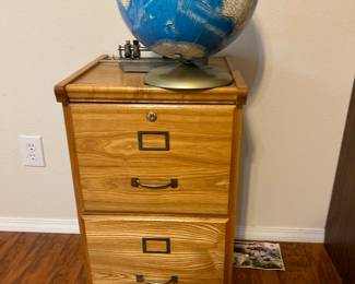 Wood 2 drawer file cabinet