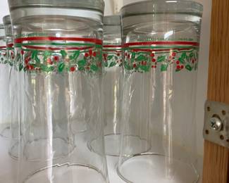 Set of Christmas glasses