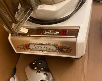 Close up of food processor