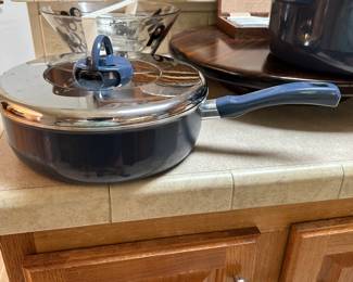 T-fal Blue skillet with lid