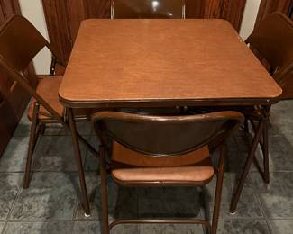 SAMSONITE FOLDING TABLE AND CHAIRS