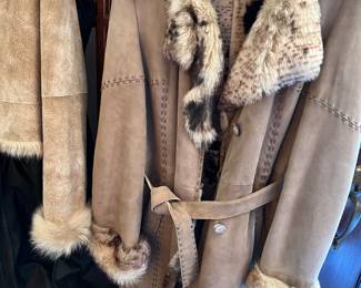 KLUGER FUR QUADRIGA ESMERELDA SPAIN FULL LENGTH SHEARLING PAID $2315