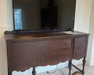 Buffet with large TV