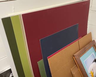 Lots of mat board, foamcore, and photo papers