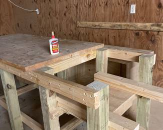 Work Benches in Garage 