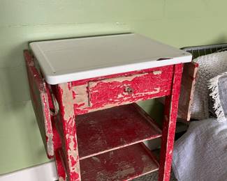 Shabby Chic Red Cabinet 