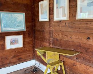 Antique Yellow Folding Ironing Board