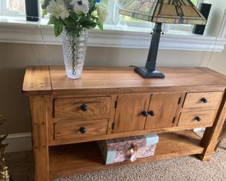 Multiple use piece solid wood