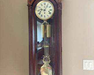 Wall mount cherrywood clock