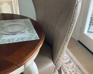 Leather captain chairs heavy and beautifu