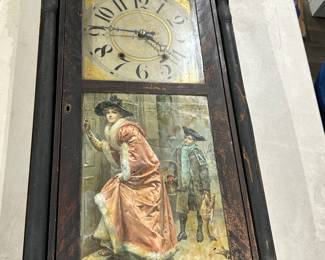 1835 Williams Orton Clock, glass is cracked