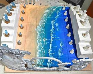 Custom hand-made 3d chess set with custom pieces