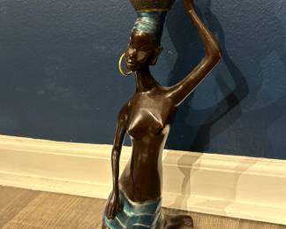 Blackamoor African Nude Bronze Figure