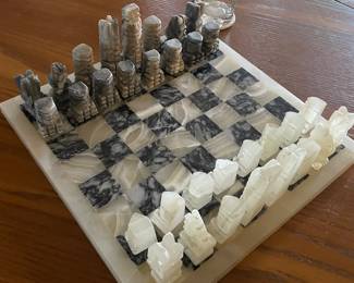 Mayan stone chess set. 