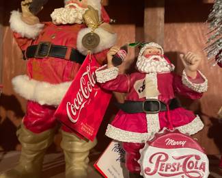 Coca-Cola and Pepsi santas. 