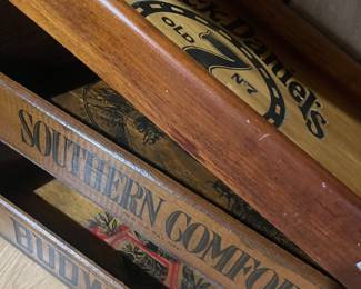 Vintage liquor trays. 