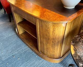 Classic Executive Desk with Leather Inlay