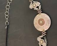 Vintage Chico's Braided Leather With Discs C97