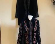 Lot Of 2 Black Velvet Jackets C49