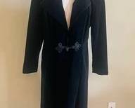 JS Collection Full Length Velvet Coat C20