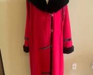 Santa Fe Recreations Full Length Red Wool Coat C19