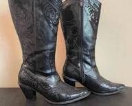 Pair Of Vintage John Fashion Sequin Cowboy Boots C110