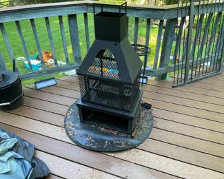 Outdoor wood fire house