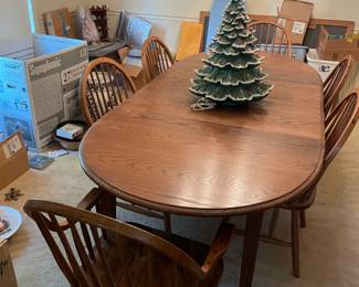 Dining Table Oak-6 chairs  