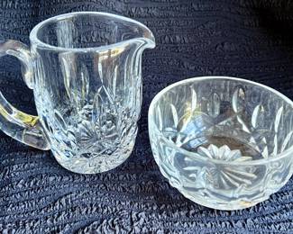 Waterford Crystal creamer and sugar bowl