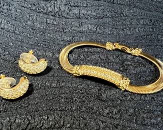 Christian Dior earrings and bracelet