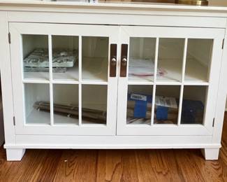 White 2-door entertainment cabinet