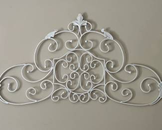 White metal wall decor