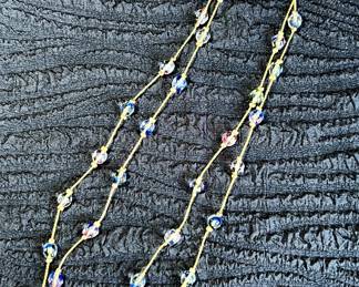 Iridescent beaded necklace
