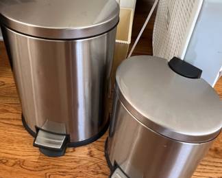 Stainless trash bins