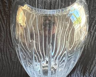 Cut lead crystal vase