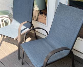 Metal and nylon chairs