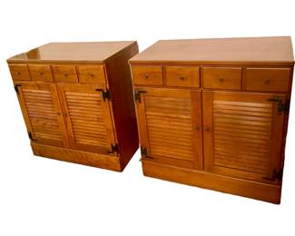 119 Vintage Ethan Allen Shutter Door Cabinets