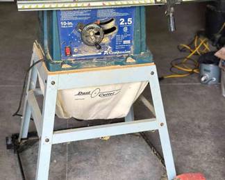 027 635 Table Saw w Stand Dust Collector