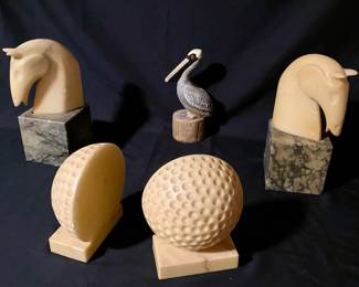 235 Alabaster Bookends