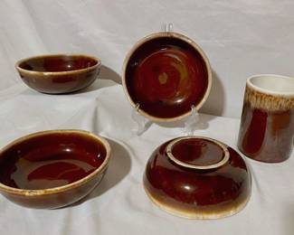 411 McCoy Brown White Dripware Bowls